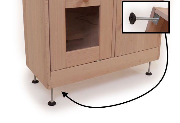 Sockelfüße für Kinderküche